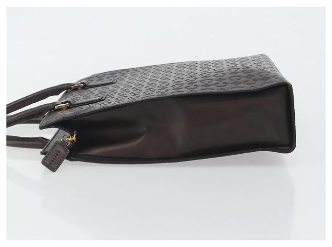 Céline CELINE C Macadam Handtasche aus Canvas und Leder Dunkelbraun Gold Auth 191840A - Ansicht 5