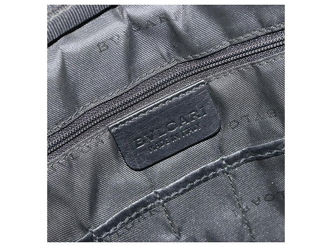 Bulgari Borsa Business BVLGARI in PVC Grigio Argento Auth bs36291 Marrone - vista 17
