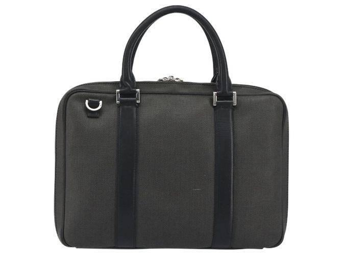 Bulgari Borsa Business BVLGARI in PVC Grigio Argento Auth bs36291 Marrone - vista 3