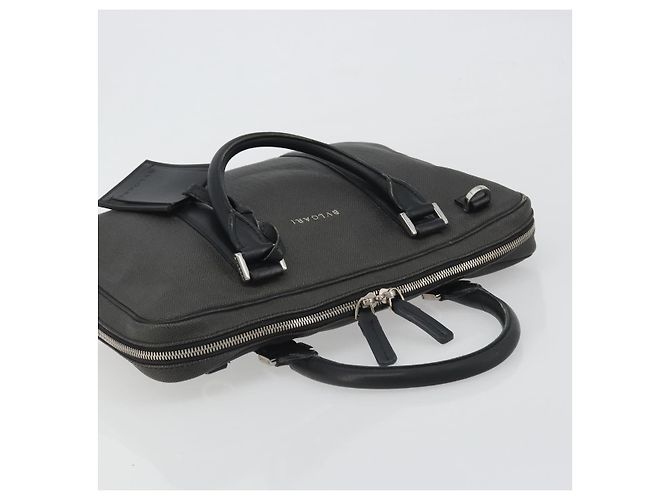 Bulgari Borsa Business BVLGARI in PVC Grigio Argento Auth bs36291 Marrone - vista 6