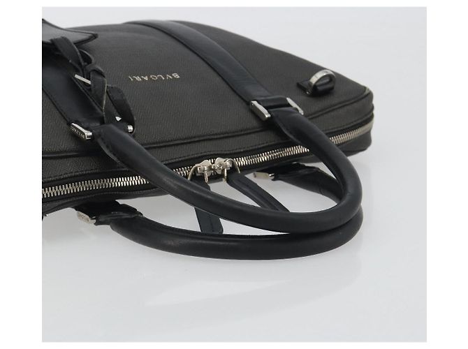 Bulgari Borsa Business BVLGARI in PVC Grigio Argento Auth bs36291 Marrone - vista 7