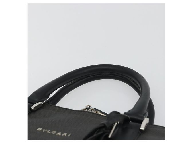Bulgari Borsa Business BVLGARI in PVC Grigio Argento Auth bs36291 Marrone - vista 8