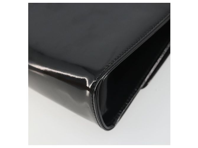 Borsa a Spalla con Catena BALLY in Pelle Vernice Nera e Oro Auth bs36285A Nero D'oro - vista 12