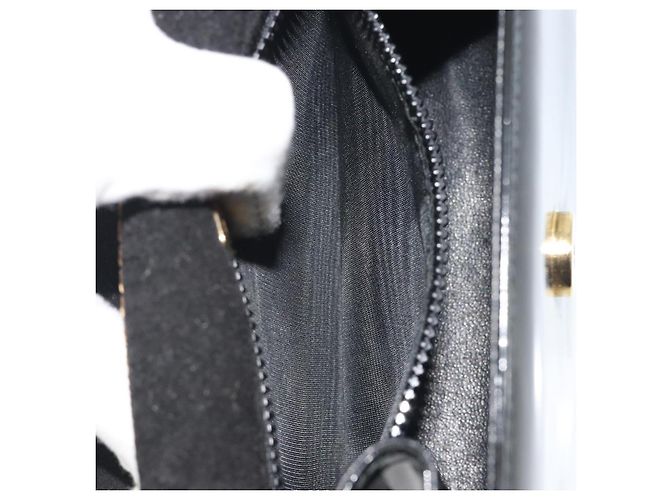 Borsa a Spalla con Catena BALLY in Pelle Vernice Nera e Oro Auth bs36285A Nero D'oro - vista 21