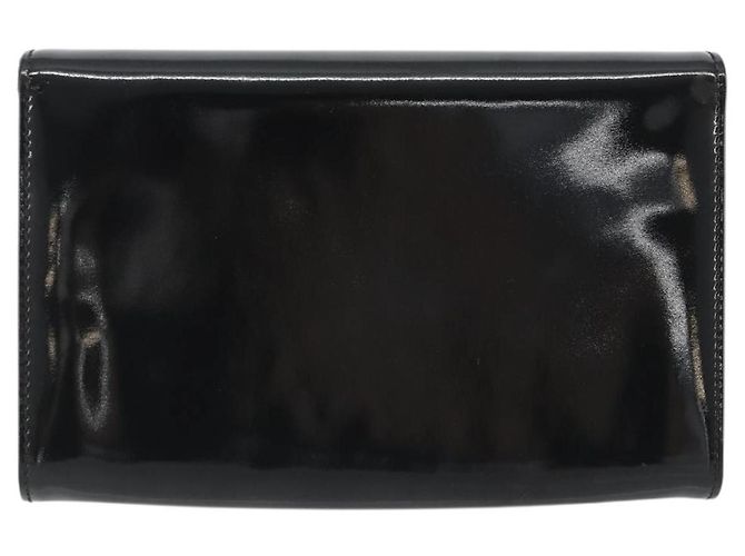 Borsa a Spalla con Catena BALLY in Pelle Vernice Nera e Oro Auth bs36285A Nero D'oro - vista 3