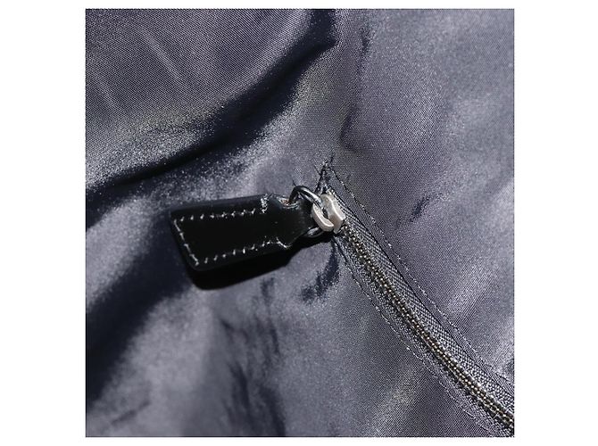 Borsa Tote BURBERRY Nova Check in nylon nero argento Auth ep15157 - vista 19