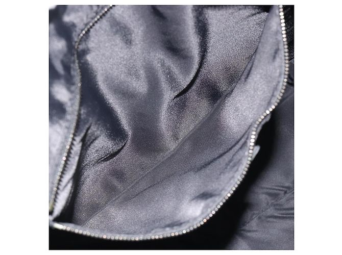 Borsa Tote BURBERRY Nova Check in nylon nero argento Auth ep15157 - vista 20