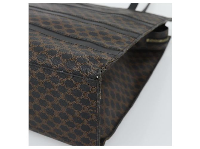 Edge Céline CELINE Macadam Canvas Tote Bag PVC Leder Schwarz Gold Auth 193112 Golden - vista 10