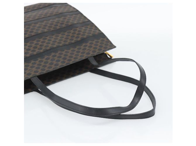 Edge Céline CELINE Macadam Canvas Tote Bag PVC Leder Schwarz Gold Auth 193112 Golden - vista 7
