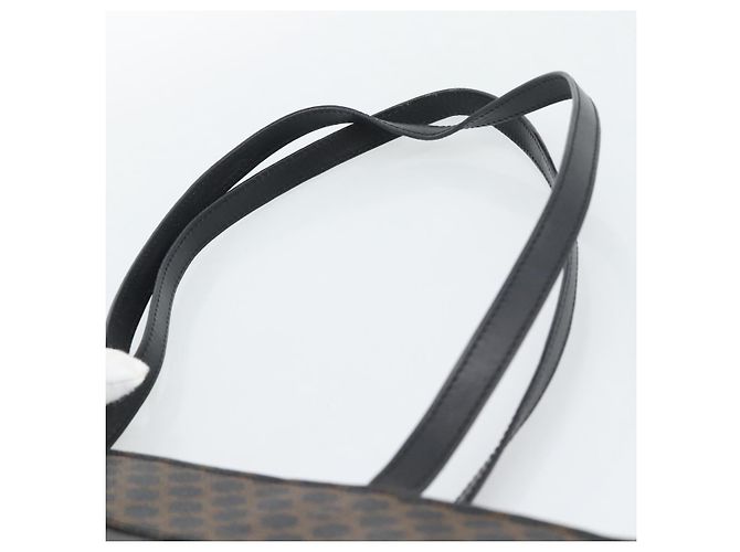 Edge Céline CELINE Macadam Canvas Tote Bag PVC Leder Schwarz Gold Auth 193112 Golden - vista 8