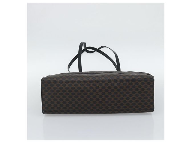 Edge Céline CELINE Macadam Canvas Tote Bag PVC Leder Schwarz Gold Auth 193112 Golden - vista 9
