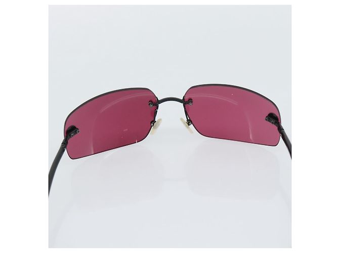 Occhiali da sole CHANEL Plastica Nera CC Auth bs36334 Nero - vista 8