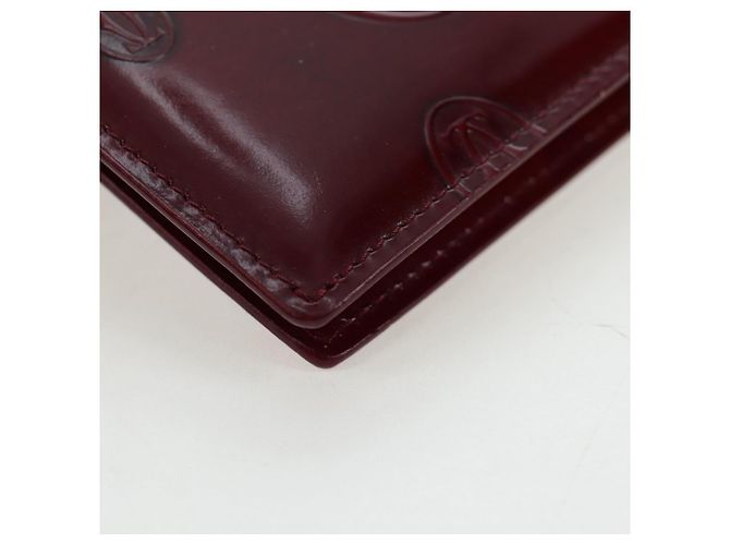 CARTIER Happy Birthday Note Cover Lackleder Bordeaux Gold Authentisch am12165V Golden - Ansicht 12