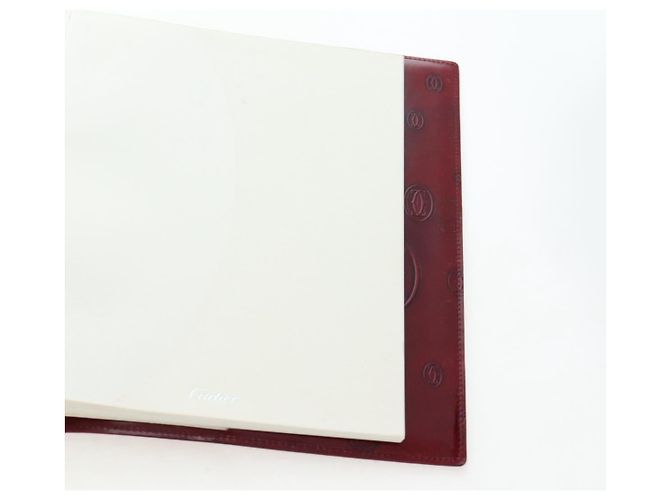 CARTIER Happy Birthday Note Cover Lackleder Bordeaux Gold Authentisch am12165V Golden - Ansicht 17