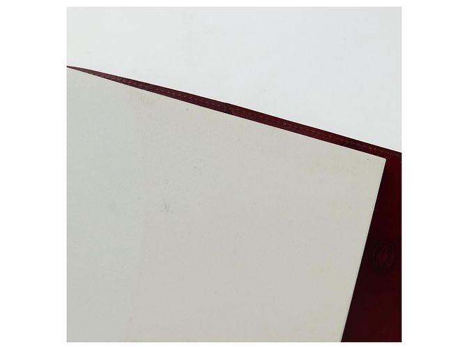 CARTIER Happy Birthday Note Cover Lackleder Bordeaux Gold Authentisch am12165V Golden - Ansicht 21