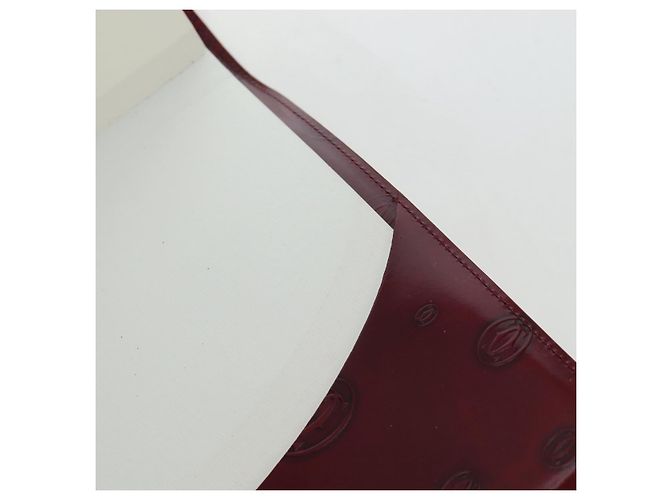 CARTIER Happy Birthday Note Cover Lackleder Bordeaux Gold Authentisch am12165V Golden - Ansicht 27