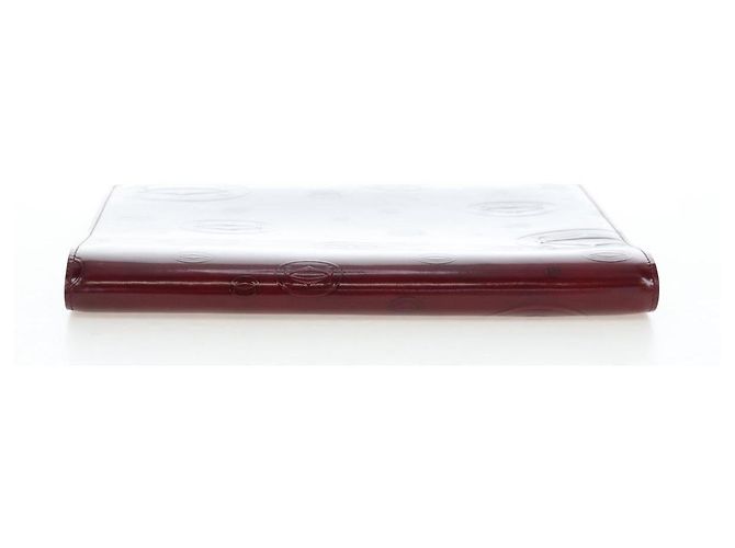 CARTIER Happy Birthday Note Cover Lackleder Bordeaux Gold Authentisch am12165V Golden - Ansicht 4