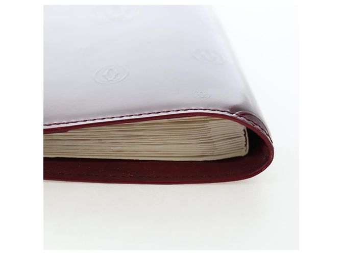 CARTIER Happy Birthday Note Cover Lackleder Bordeaux Gold Authentisch am12165V Golden - Ansicht 7