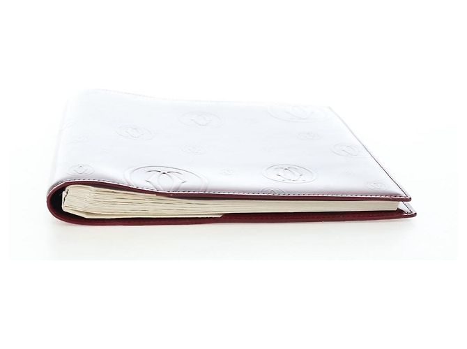 CARTIER Happy Birthday Note Cover Lackleder Bordeaux Gold Authentisch am12165V Golden - Ansicht 9