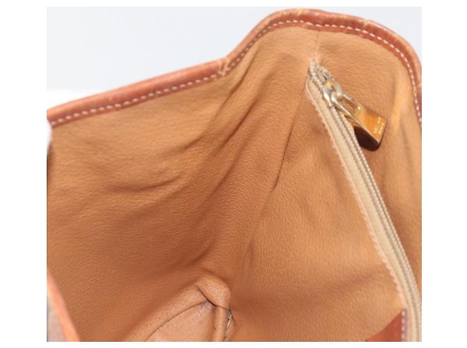 Edge Céline Borsa Tote CELINE Macadam Canvas PVC Pelle Marrone Oro Auth 194037 D'oro - vista 21