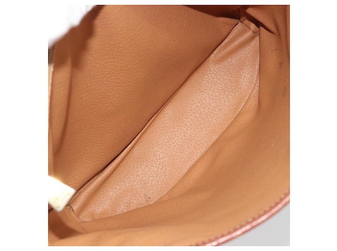 Edge Céline Borsa Tote CELINE Macadam Canvas PVC Pelle Marrone Oro Auth 194037 D'oro - vista 24