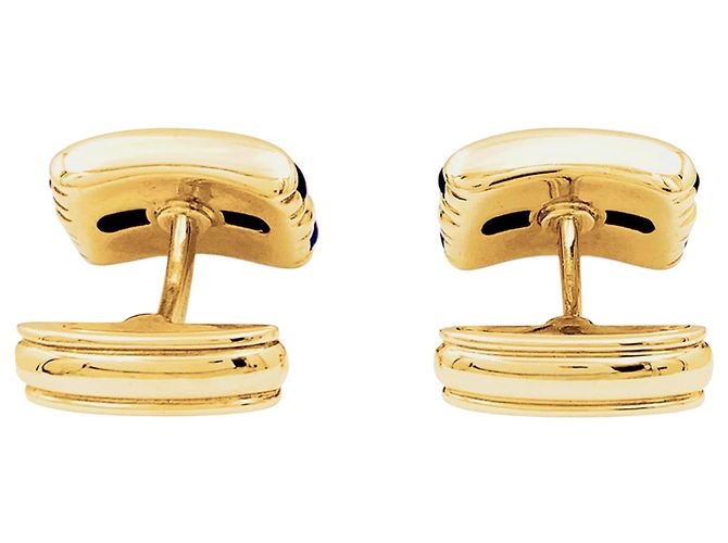 Gemelli Boucheron, oro giallo, lapislazzuli - vista 3