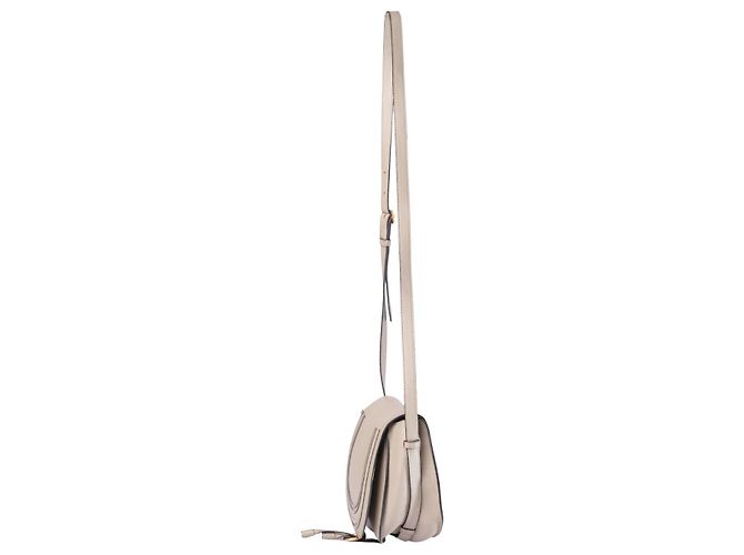Chloé Chloè Marcie Borsa Saddle in Pelle Beige - vista 3