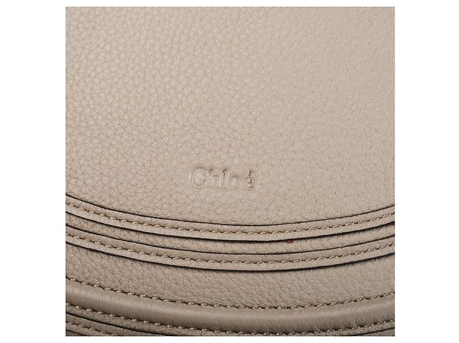 Chloé Chloè Marcie Borsa Saddle in Pelle Beige - vista 7