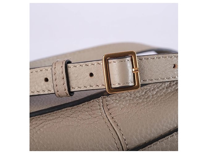 Chloé Chloè Marcie Borsa Saddle in Pelle Beige - vista 9