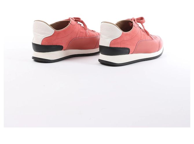 Sneakers Hermès Quick Leather x Suede in rosa, Taglia EU 37 - vista 10