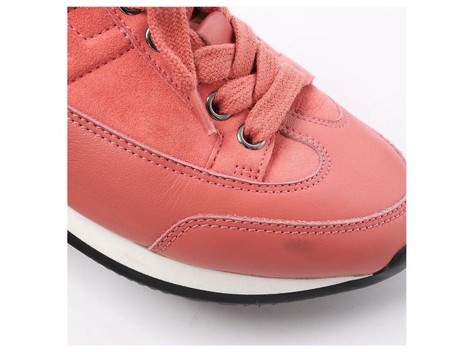 Sneakers Hermès Quick Leather x Suede in rosa, Taglia EU 37 - vista 12