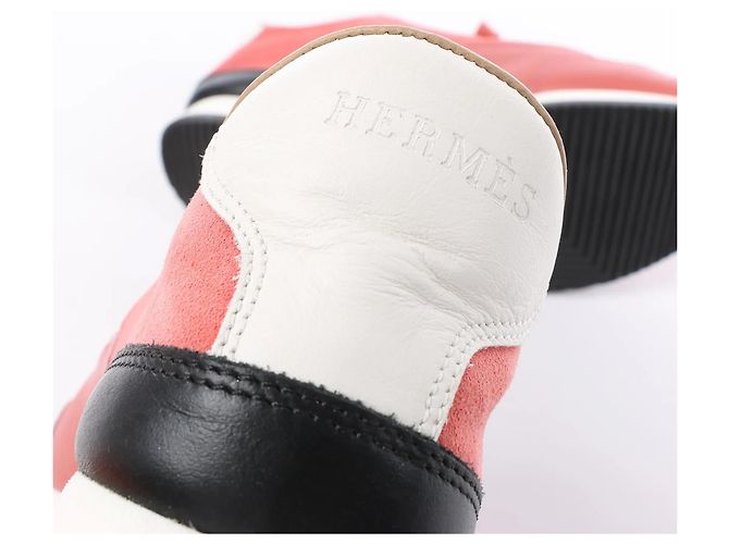 Sneakers Hermès Quick Leather x Suede in rosa, Taglia EU 37 - vista 13