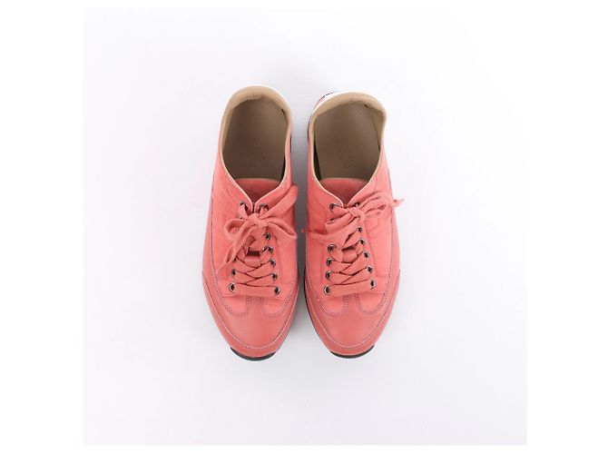 Sneakers Hermès Quick Leather x Suede in rosa, Taglia EU 37 - vista 6