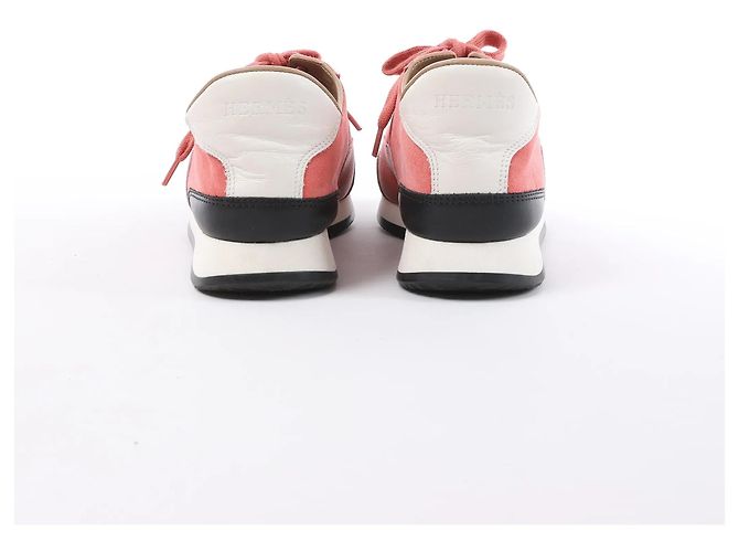 Sneakers Hermès Quick Leather x Suede in rosa, Taglia EU 37 - vista 9