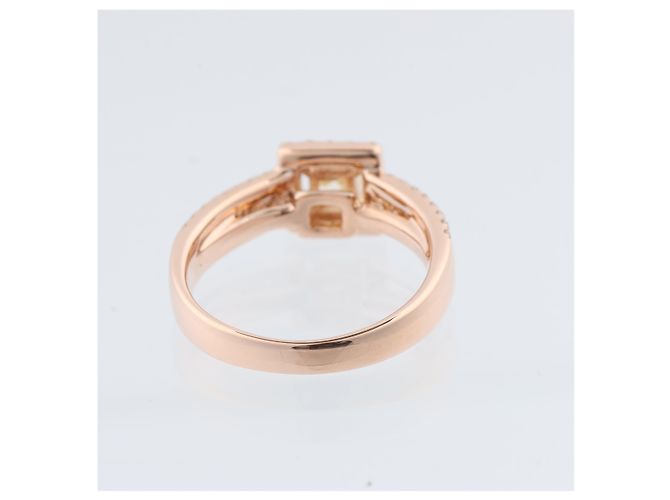 Autre Marque Unsignierter 18k ROSA GOLD Ring mit Diamanten, Größe 52 EU Weiß - Ansicht 6