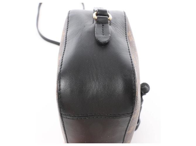 Borsa a tracolla Louis Vuitton Saintonge in tela Monogram marrone x nero M43555 - vista 8