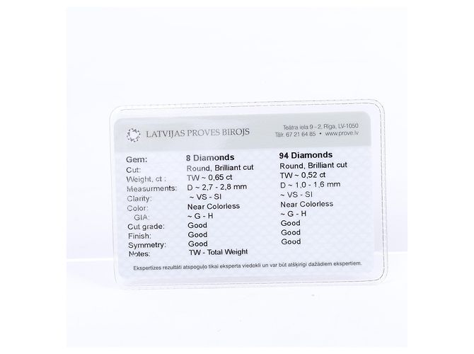 Autre Marque Orecchini con Diamanti Non Signe / Unsigned K18WG 3.2 g D1.7 Bianco - vista 8