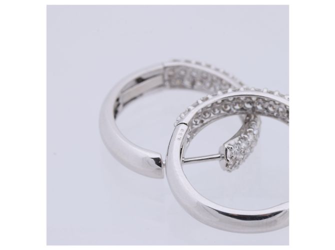 Autre Marque Orecchini in Diamante Non Signé / Unsigned K18WG 4.4g 1.0 ct Bianco - vista 10