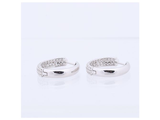 Autre Marque Orecchini in Diamante Non Signé / Unsigned K18WG 4.4g 1.0 ct Bianco - vista 7