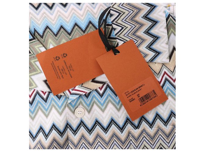 Missoni Kurzarmhemd mit Muster in Grau x Multicolor, Größe 48 IT - Ansicht 10