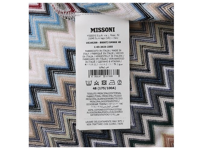Missoni Kurzarmhemd mit Muster in Grau x Multicolor, Größe 48 IT - Ansicht 11