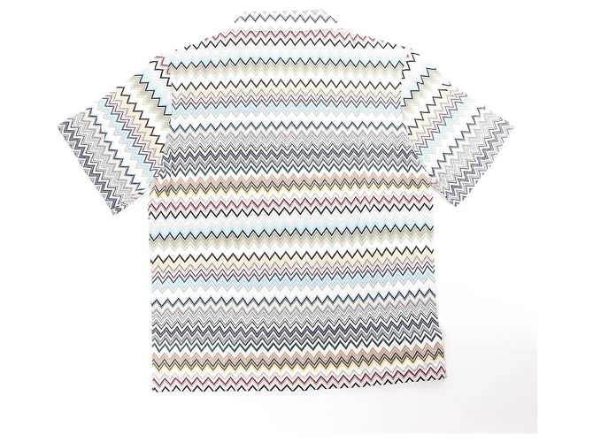 Missoni Kurzarmhemd mit Muster in Grau x Multicolor, Größe 48 IT - Ansicht 3