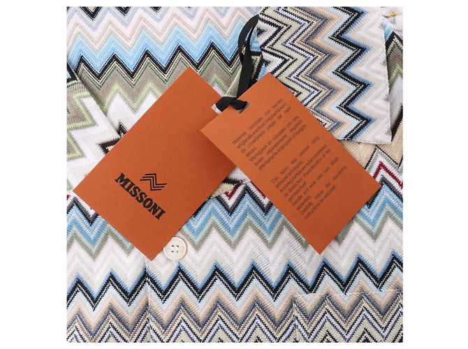 Missoni Kurzarmhemd mit Muster in Grau x Multicolor, Größe 48 IT - Ansicht 9
