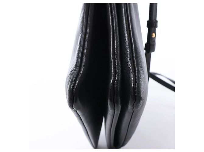 Céline Borsa a tracolla Trio Large in pelle nera Celine Grigio - vista 10