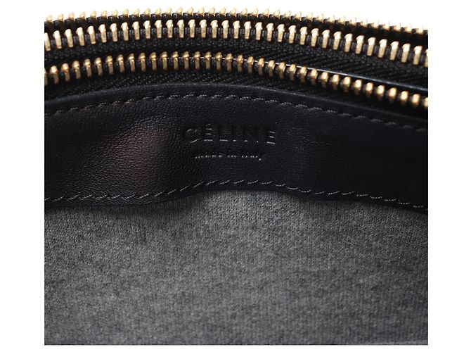 Céline Borsa a tracolla Trio Large in pelle nera Celine Grigio - vista 11