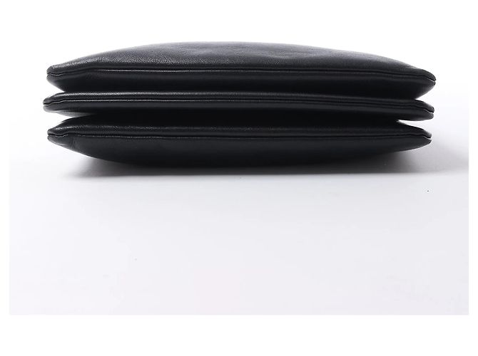 Céline Borsa a tracolla Trio Large in pelle nera Celine Grigio - vista 8