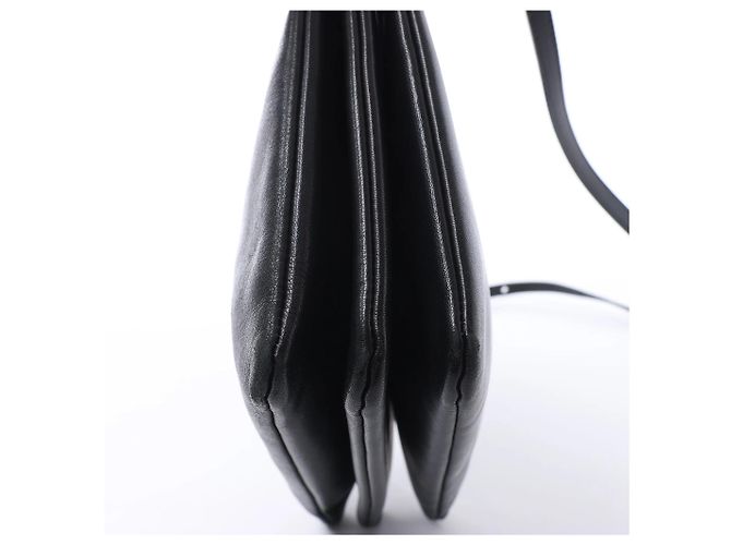 Céline Borsa a tracolla Trio Large in pelle nera Celine Grigio - vista 9