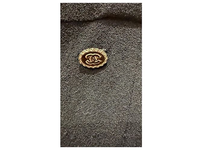 Tuta in viscosa nera Chanel con bottone con logo CC Nero - vista 4