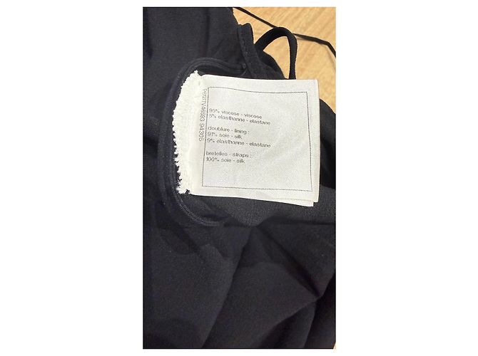 Tuta in viscosa nera Chanel con bottone con logo CC Nero - vista 6