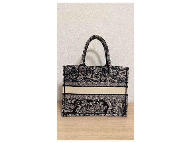 Borsa Book Tote Christian Dior Bianco Blu - vista 5